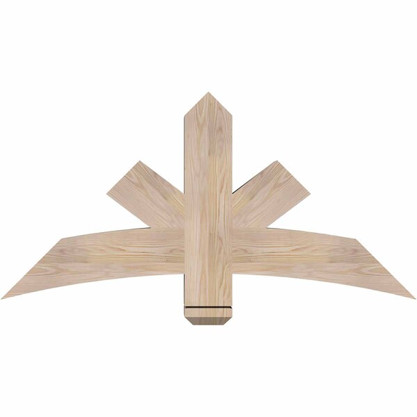Ekena Millwork Alberta Smooth Timber Gable Bracket, Douglas Fir, 48"W x 24"H x 5 1/2"D x 5 1/2"F, 12/12 Pitch GBW048X24X0606ALB00SDF - main